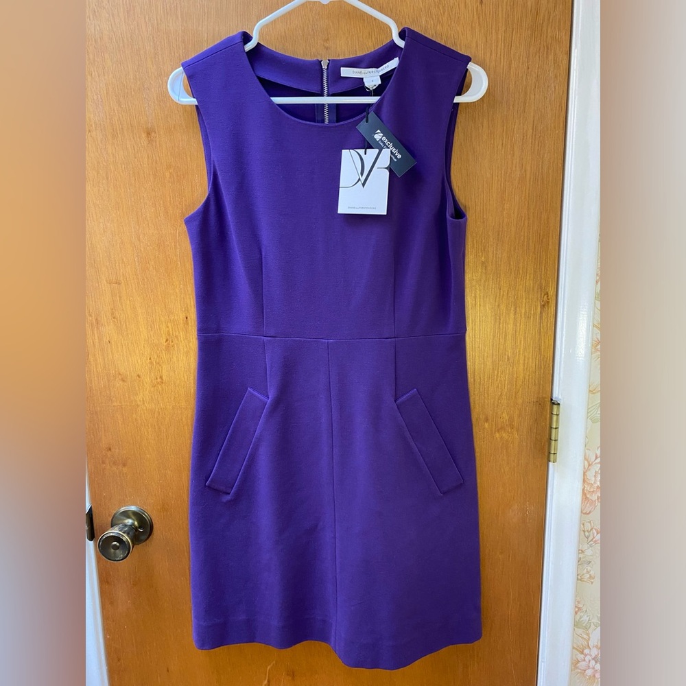 NWT Diane von Furstenberg Carpreena Mini Purple Dress Saks Fifth Avenue